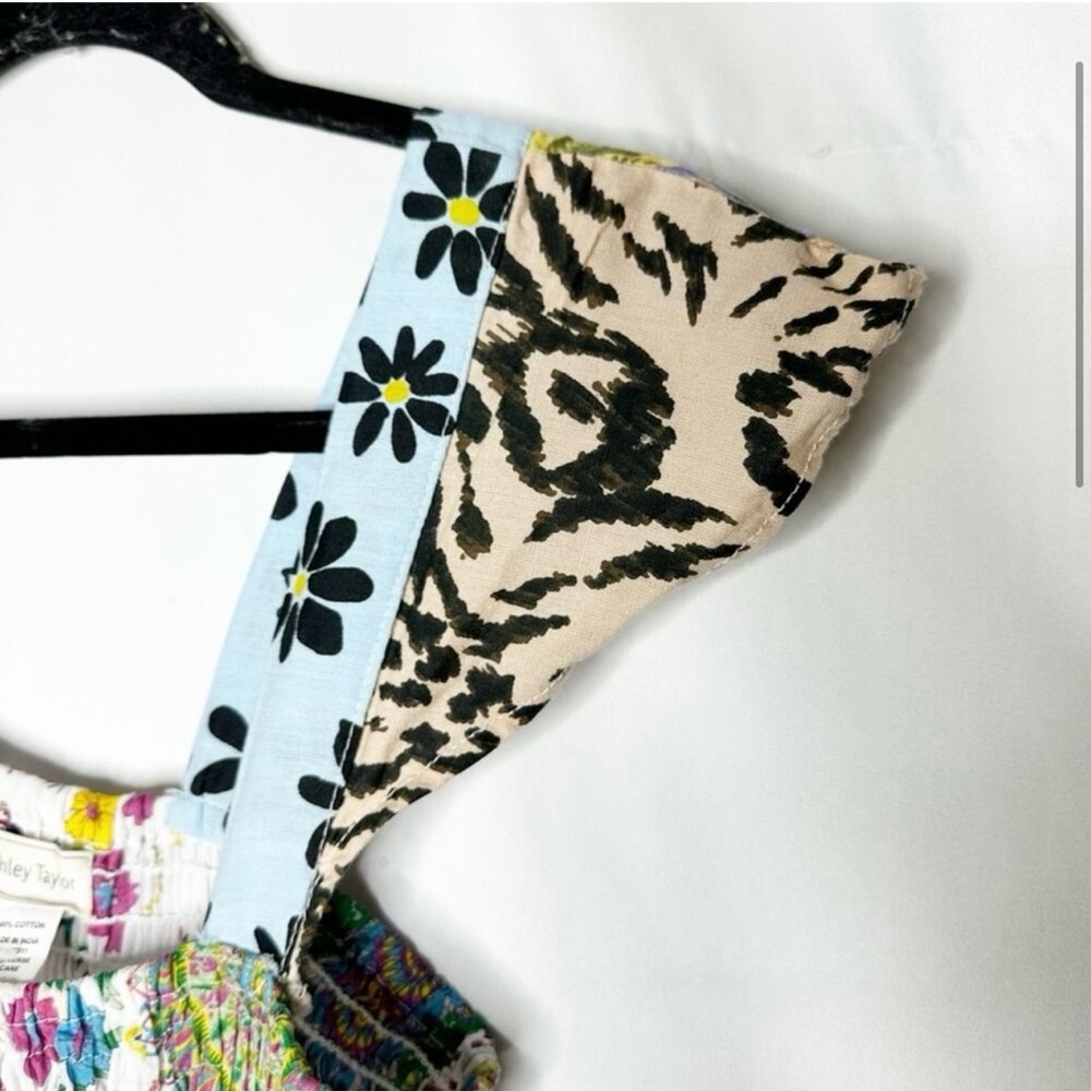NWOT ASHLEY TAYLOR cotton Bohemian Patchwork Dress One Size quilted - Picture 5 of 7